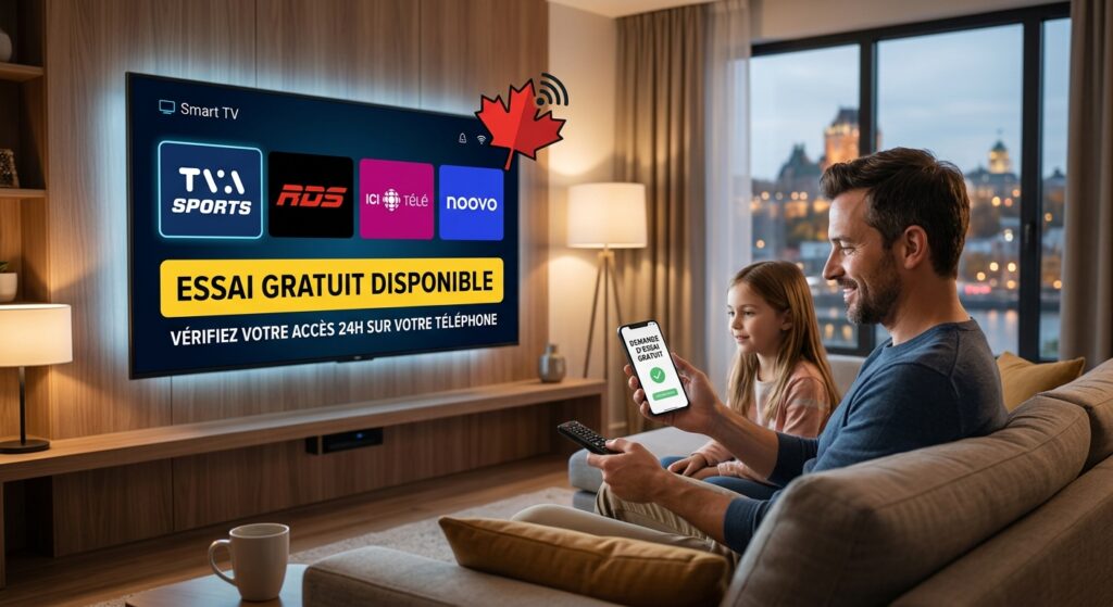 IPTV pas cher et essai gratuit au Québec.